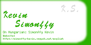 kevin simonffy business card